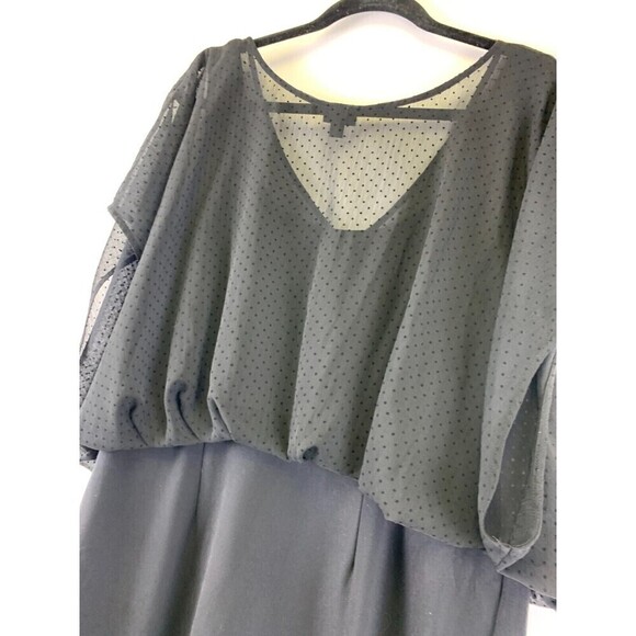 Torrid Blouse Pencil Dress Black Cap Sleeve V-Neck Blouson Sheath Women Plus 3X - Picture 5 of 12